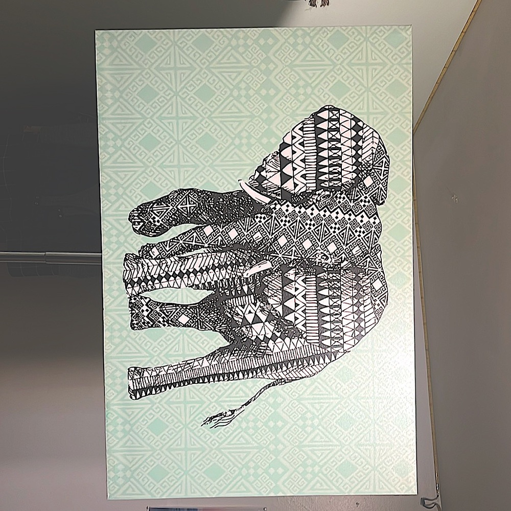 Bohemian style large elephant print